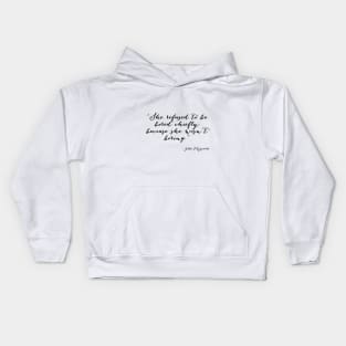 She refused to be bored Kids Hoodie